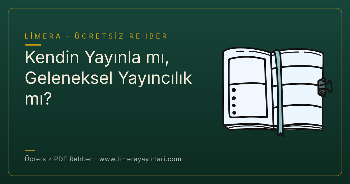 Kendin Yayınla mı, Geleneksel Yayıncılık mı? — ücretsiz PDF rehber kapağı | Fiildişi Yayınları